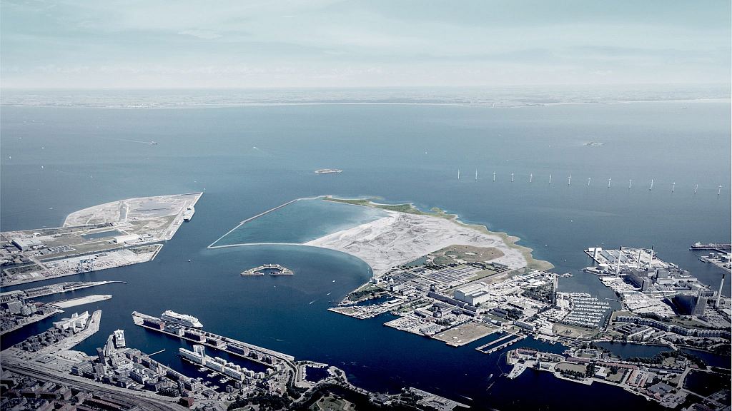 Una isla artificial en Copenhague (Dinamarca)