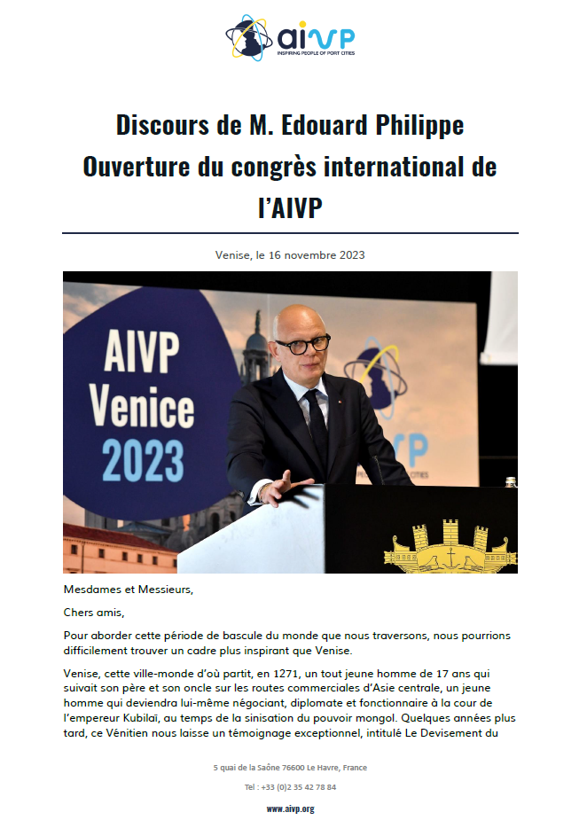 Discours EP AIVP Venise