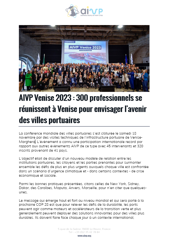 Communiqué de presse - AIVP