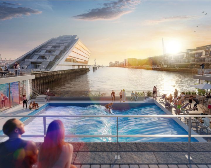 Los muelles de Hamburgo, nuevo destino de surf