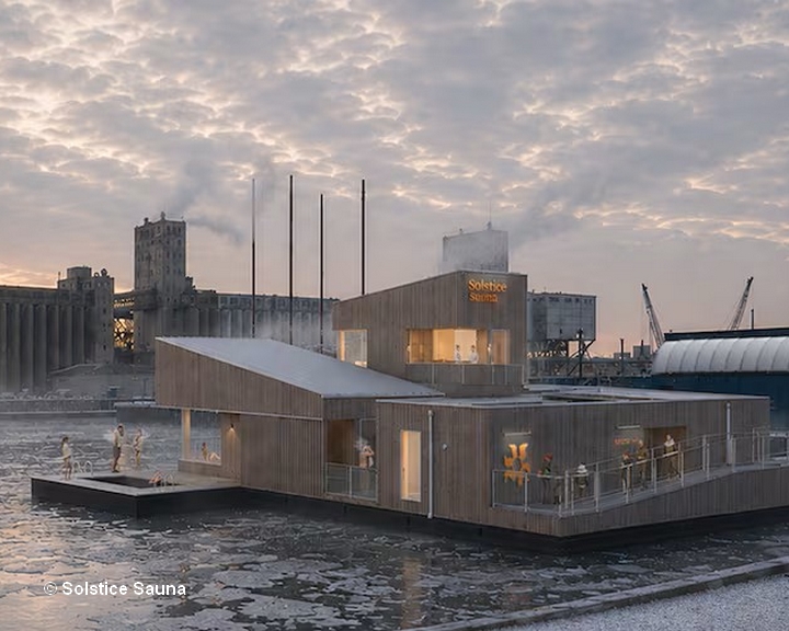 Tendance : les saunas flottants débarquent dans les villes portuaires